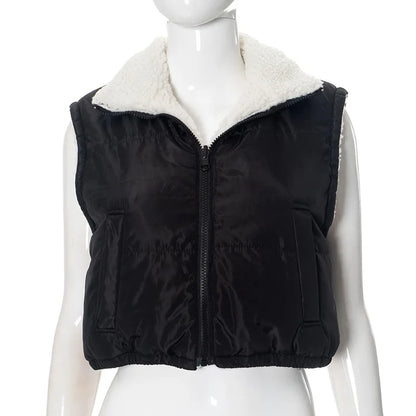 Cropped Puffer Vest