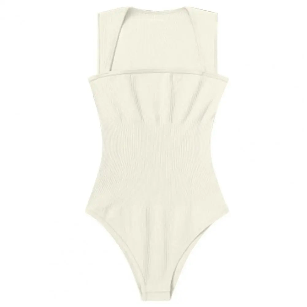 Square Neck Sleeveless Bodysuits