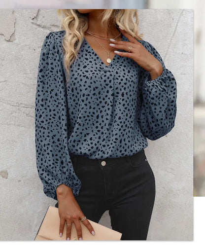 Polka Dot Ruffled V