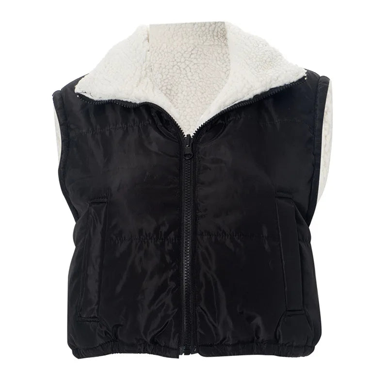 Cropped Puffer Vest