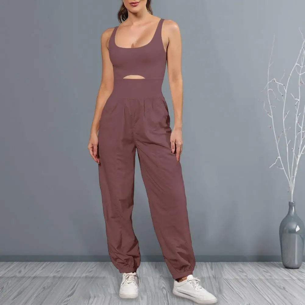 WOMEN'S CAMISOLE TRACKSUITS ROMPER WITH POCKETS