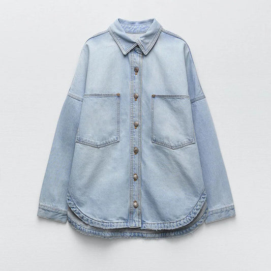 Washed Chambray Shacket