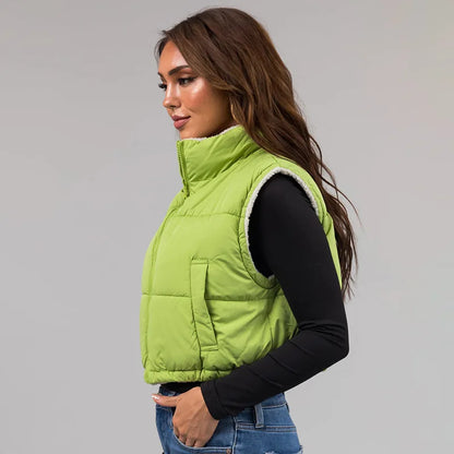 Cropped Puffer Vest