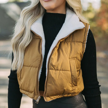 Cropped Puffer Vest