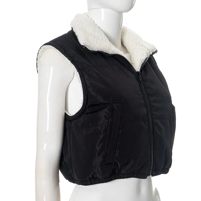 Cropped Puffer Vest