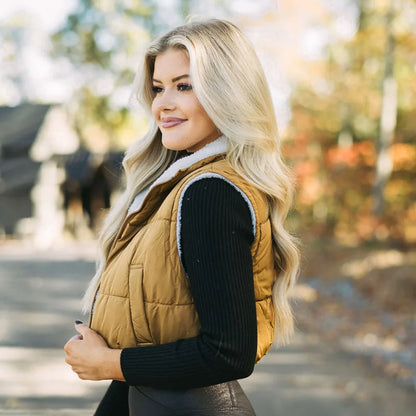 Cropped Puffer Vest