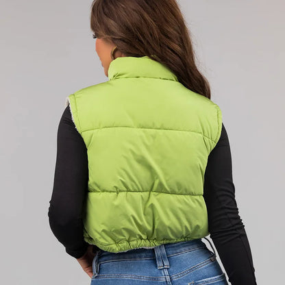 Cropped Puffer Vest