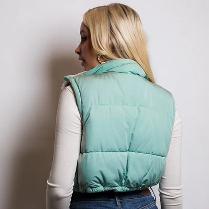 Cropped Puffer Vest