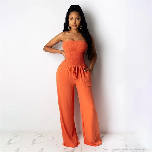 Newest Strapless Waist Jumpsuit